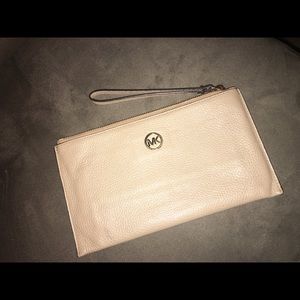 Michael Kors Tan Leather Wristlet